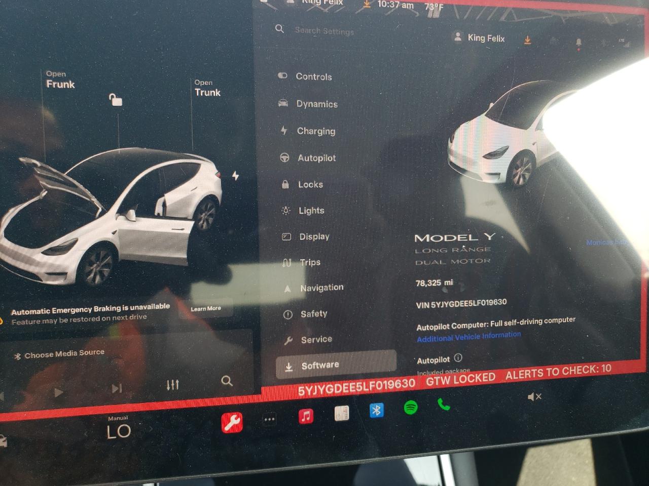 5YJYGDEE5LF019630 2020 Tesla Model Y