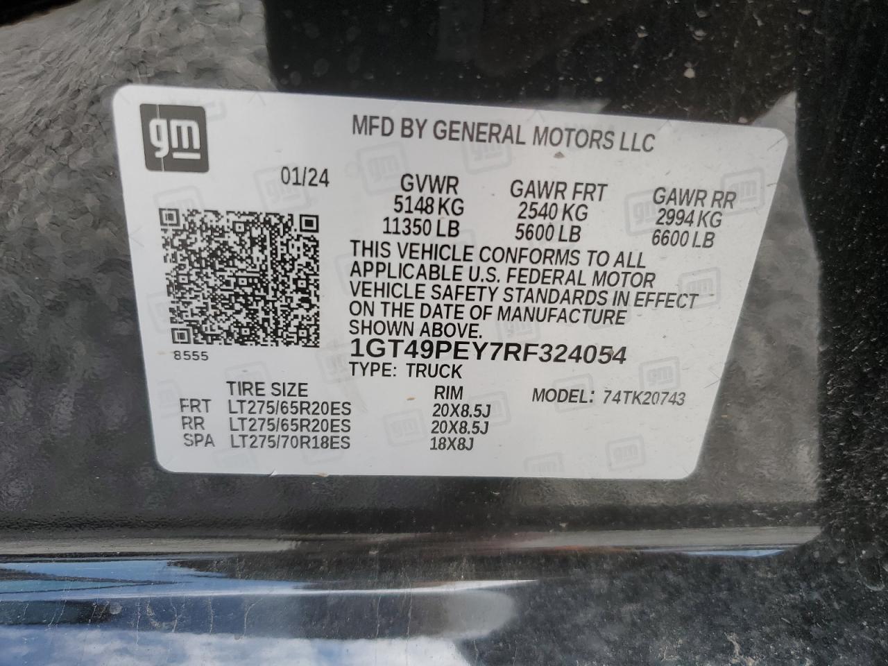 1GT49PEY7RF324054 2024 GMC Sierra K2500 At4