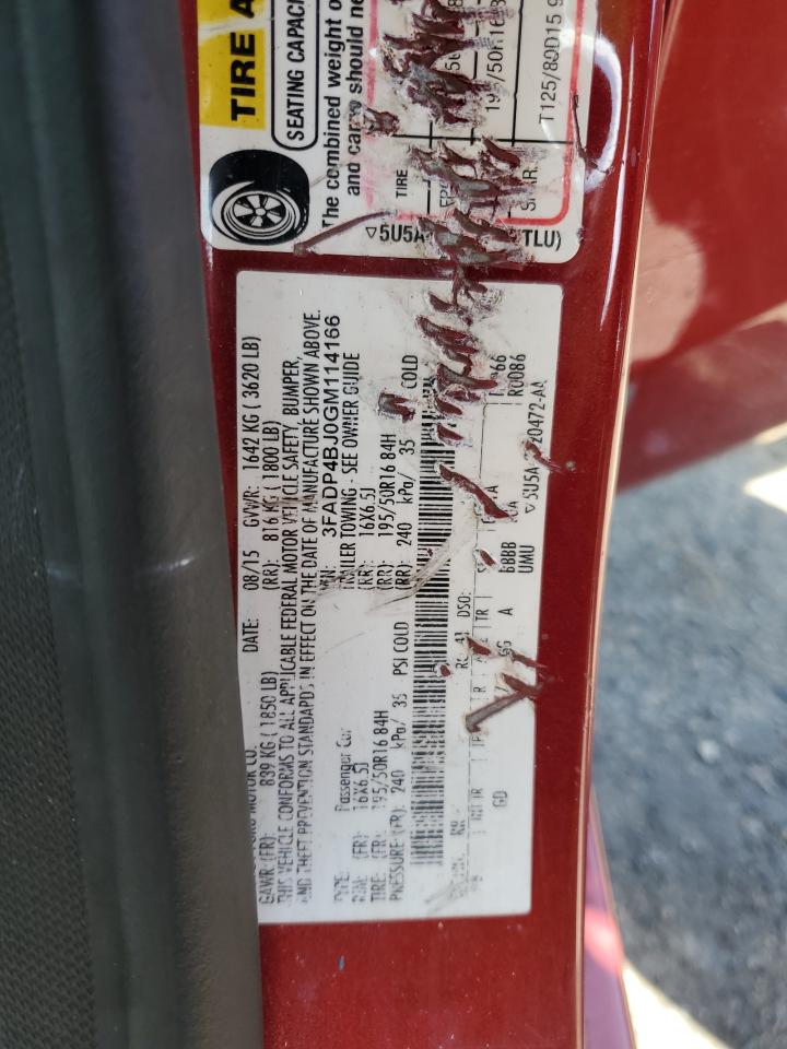 2016 Ford Fiesta Se VIN: 3FADP4BJ0GM114166 Lot: 66550884