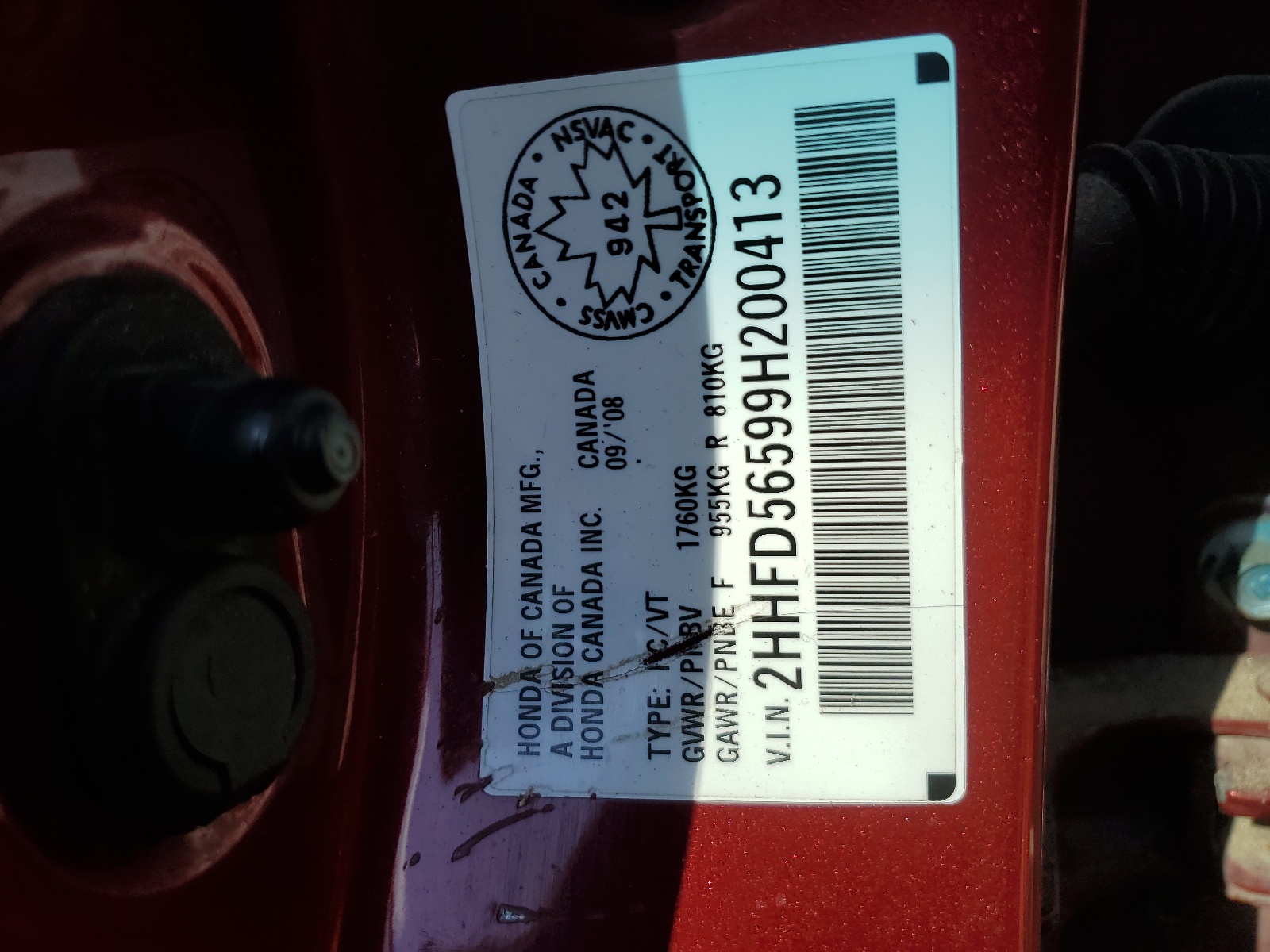 2HHFD56599H200413 2009 Acura Csx