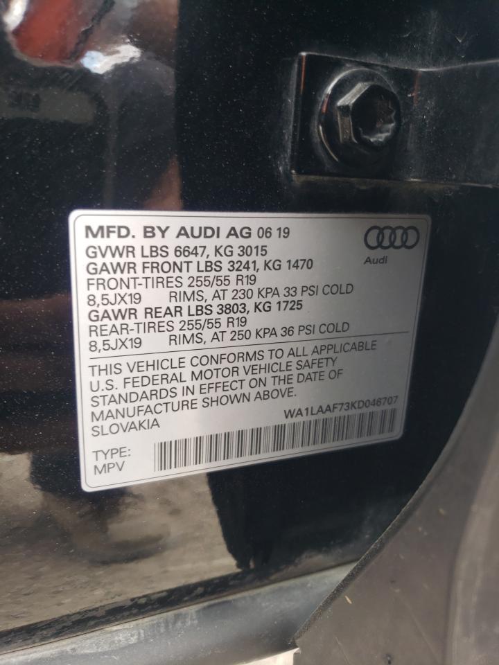 WA1LAAF73KD046707 2019 Audi Q7 Premium Plus