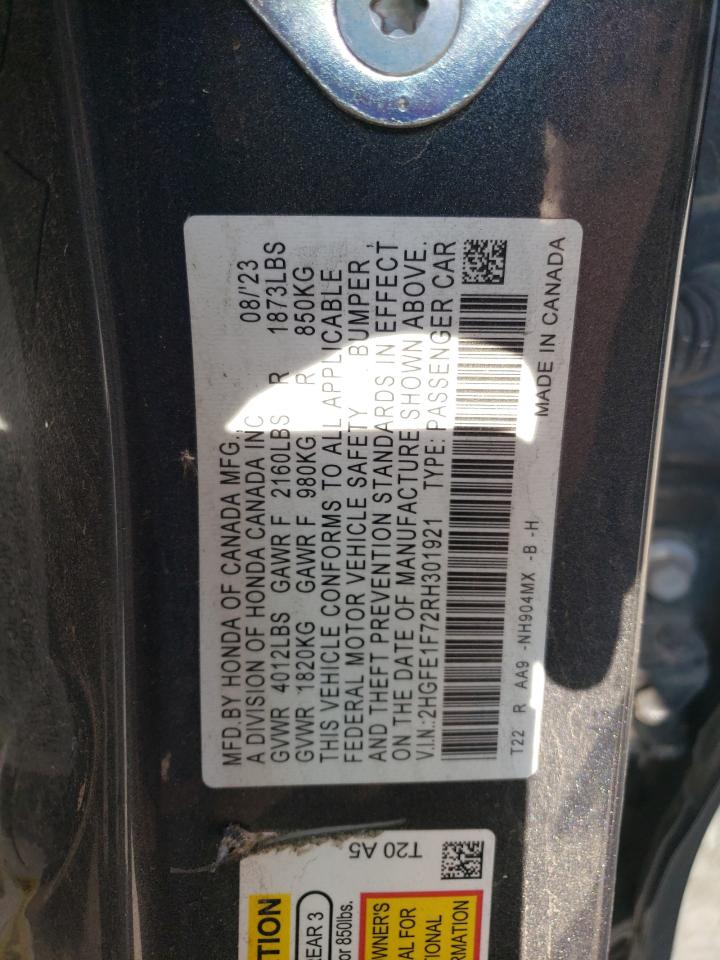 2HGFE1F72RH301921 2024 HONDA CIVIC - Image 14