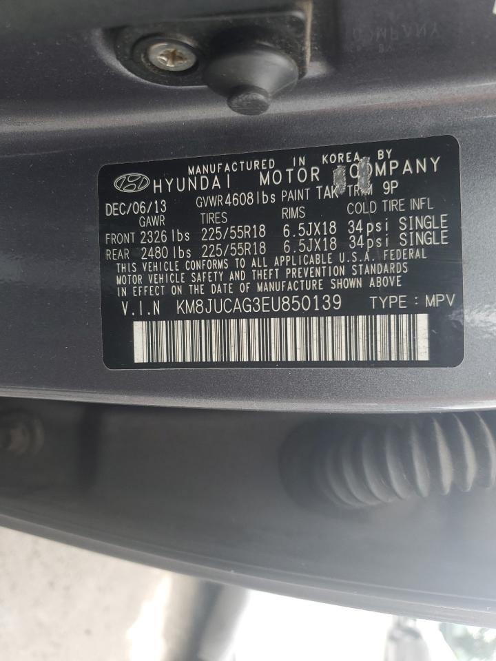 2014 Hyundai Tucson Gls VIN: KM8JUCAG3EU850139 Lot: 66296394