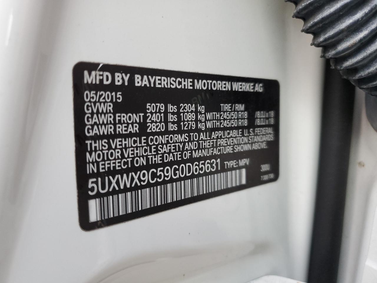 5UXWX9C59G0D65631 2016 BMW X3 xDrive28I