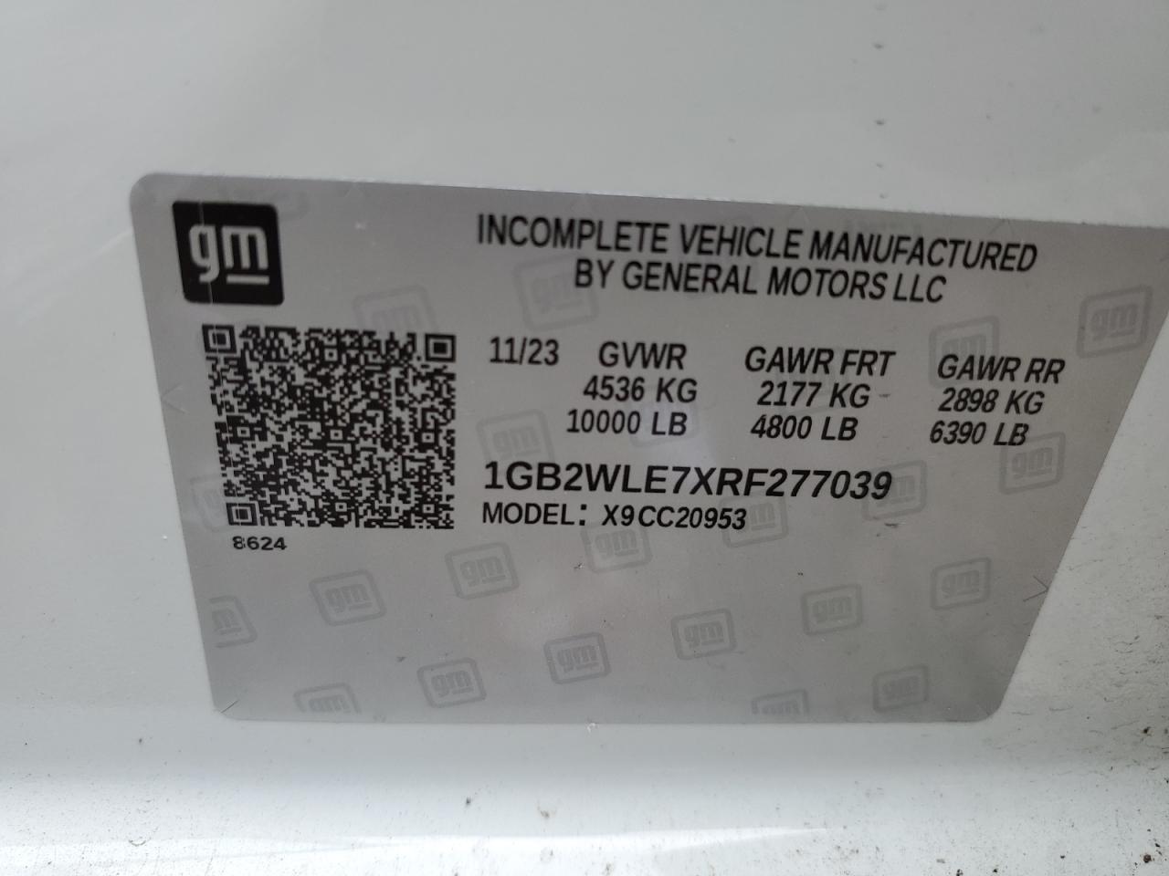 VIN 1GB2WLE7XRF277039 2024 CHEVROLET ALL Models no.12