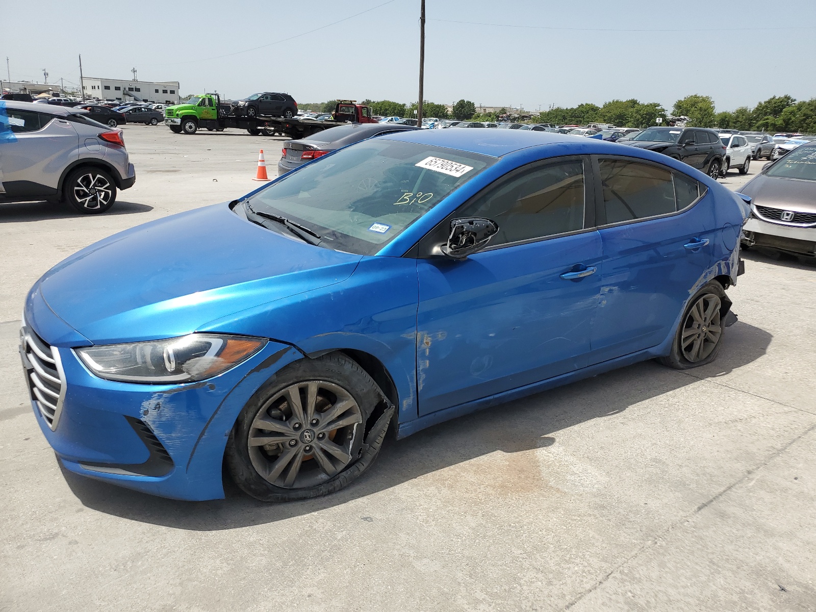 2018 Hyundai Elantra Sel vin: 5NPD84LF4JH358112