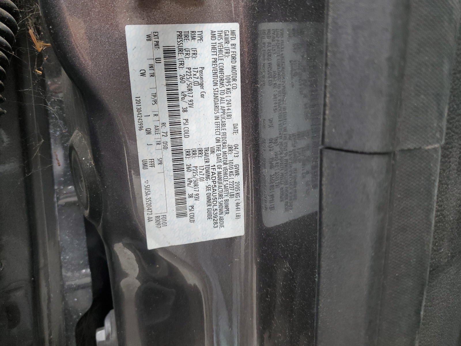 1FADP5AU5DL539283 2013 Ford C-Max Se