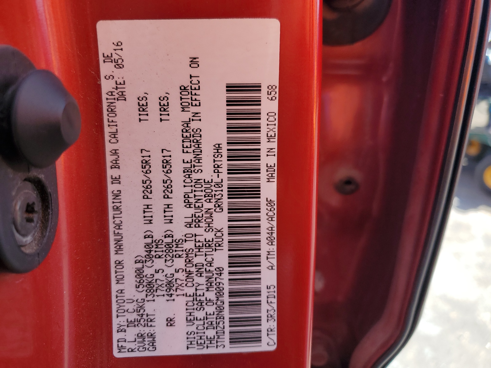 3TMDZ5BN0GM009740 2016 Toyota Tacoma Double Cab