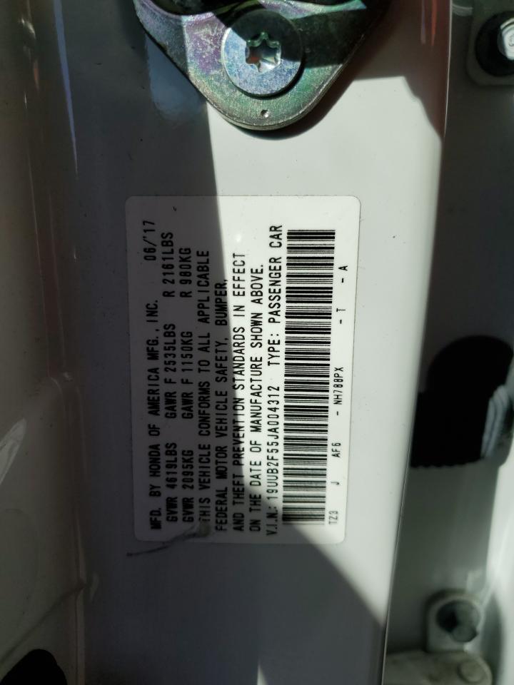 19UUB2F55JA004312 2018 Acura Tlx Tech