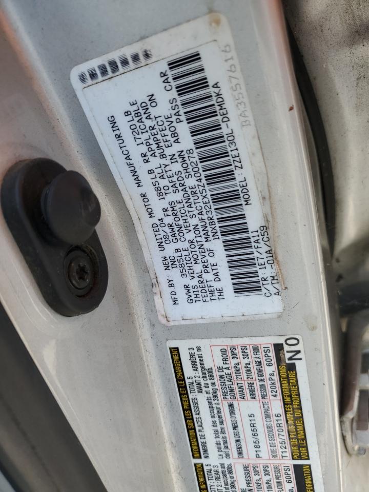 2005 Toyota Corolla Ce VIN: 1NXBR32EX5Z400278 Lot: 66145474