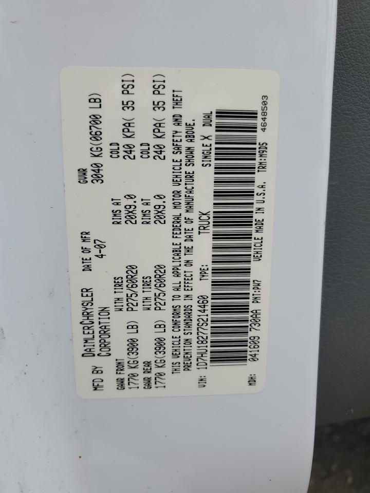 2007 Dodge Ram 1500 St VIN: 1D7HU18277S214460 Lot: 65406124