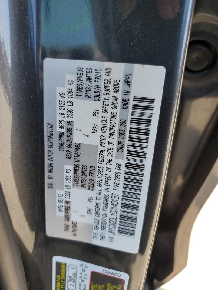 2012 Mazda 5 VIN: JM1CW2DL1C0140137 Lot: 65853294