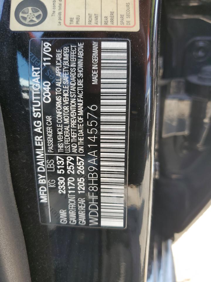 2010 Mercedes-Benz E 350 4Matic VIN: WDDHF8HB9AA145576 Lot: 65658934