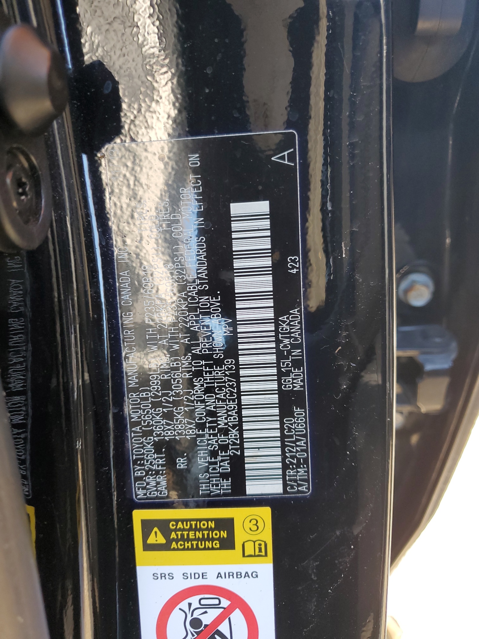 2T2BK1BA9EC237139 2014 Lexus Rx 350 Base