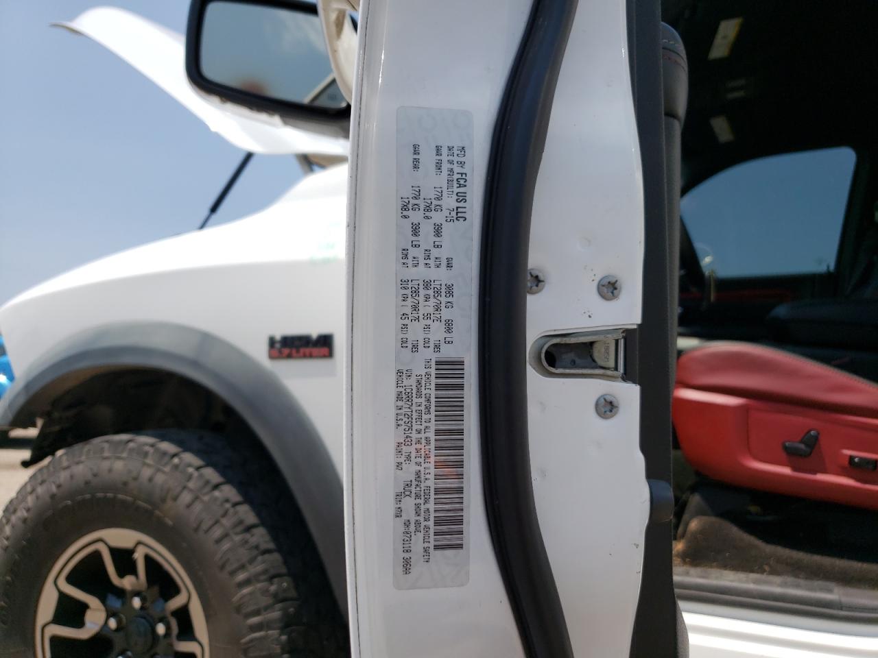 2015 Ram 1500 Rebel VIN: 1C6RR7YT2FS751433 Lot: 65716114