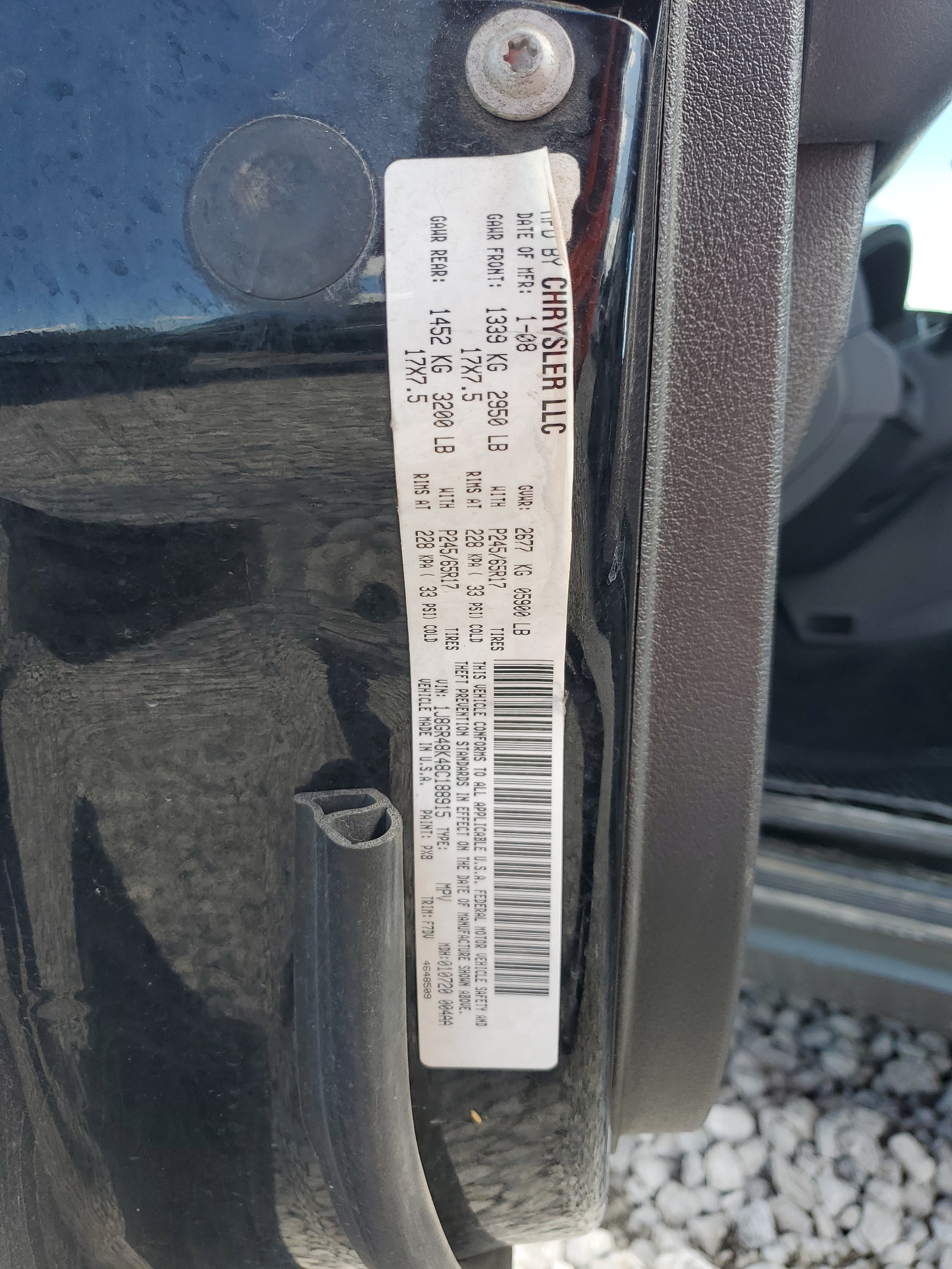 1J8GR48K48C188915 2008 Jeep Grand Cherokee Laredo