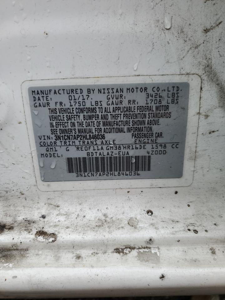 3N1CN7AP2HL846036 2017 Nissan Versa S