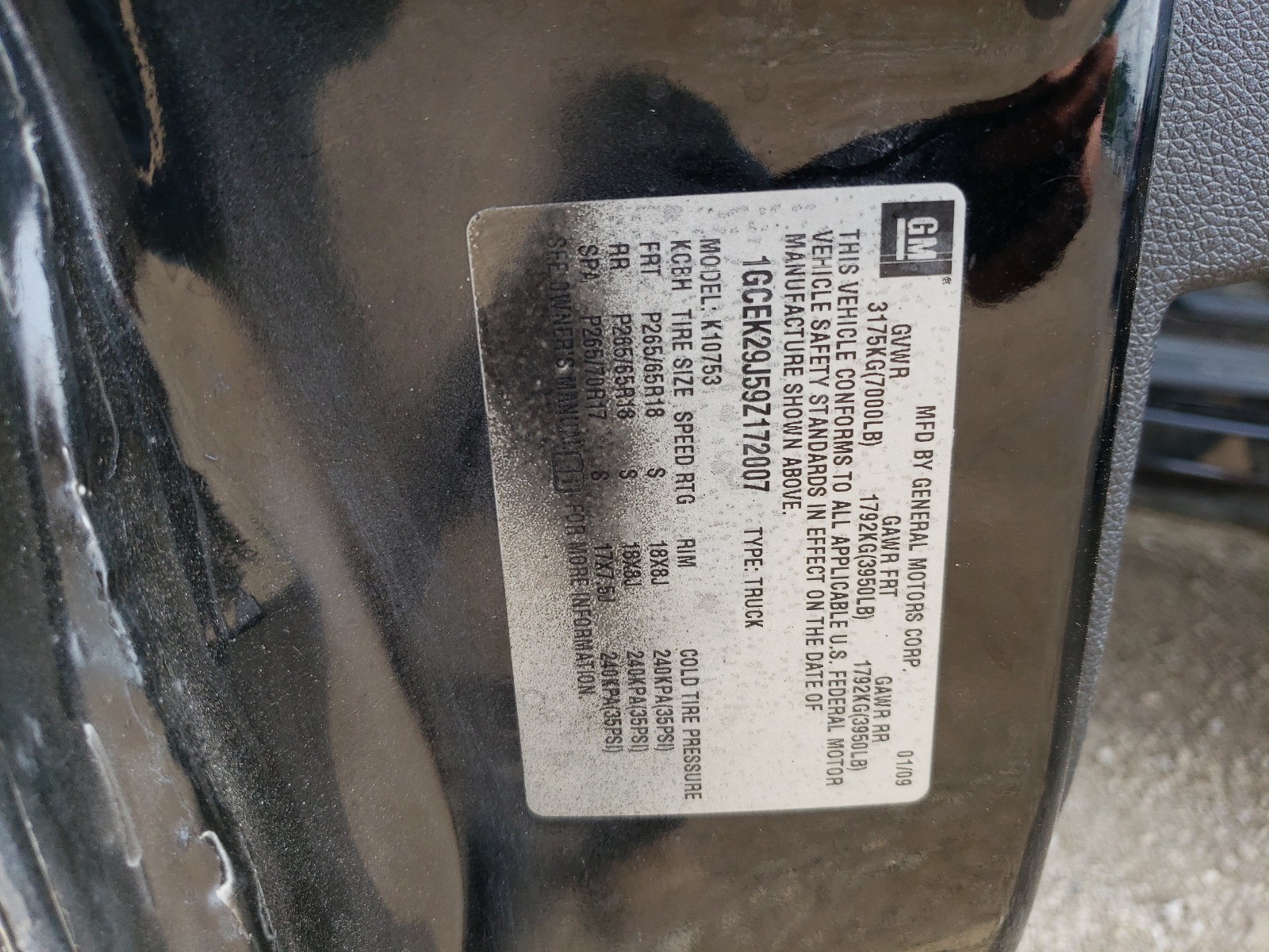 1GCEK29J59Z172007 2009 Chevrolet Silverado K1500 Lt