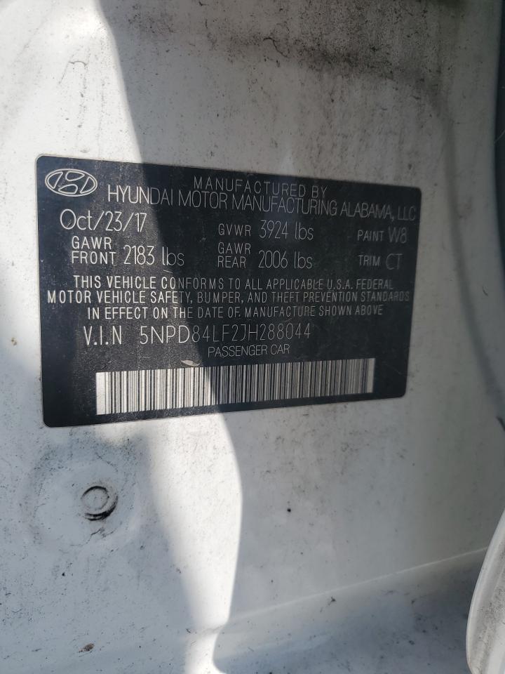 2018 Hyundai Elantra Sel VIN: 5NPD84LF2JH288044 Lot: 66280564