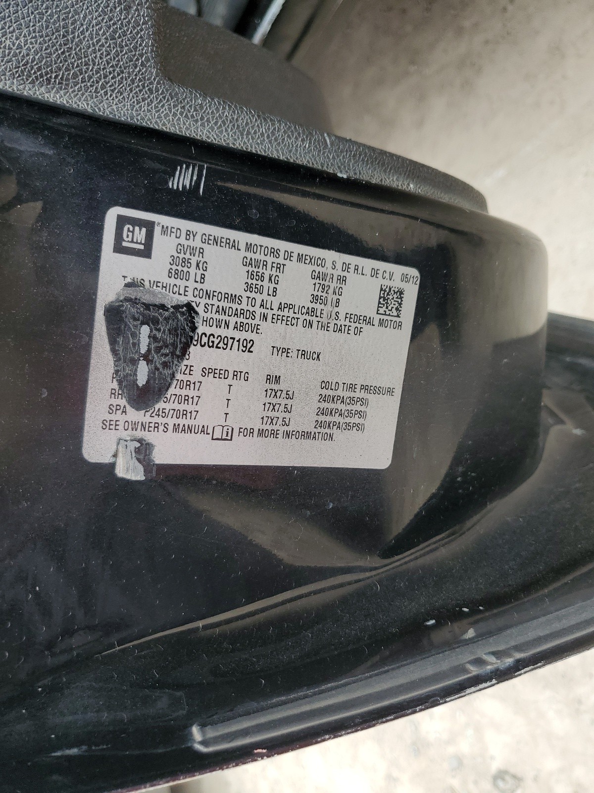 3GTP1UEA9CG297192 2012 GMC Sierra C1500 Sl