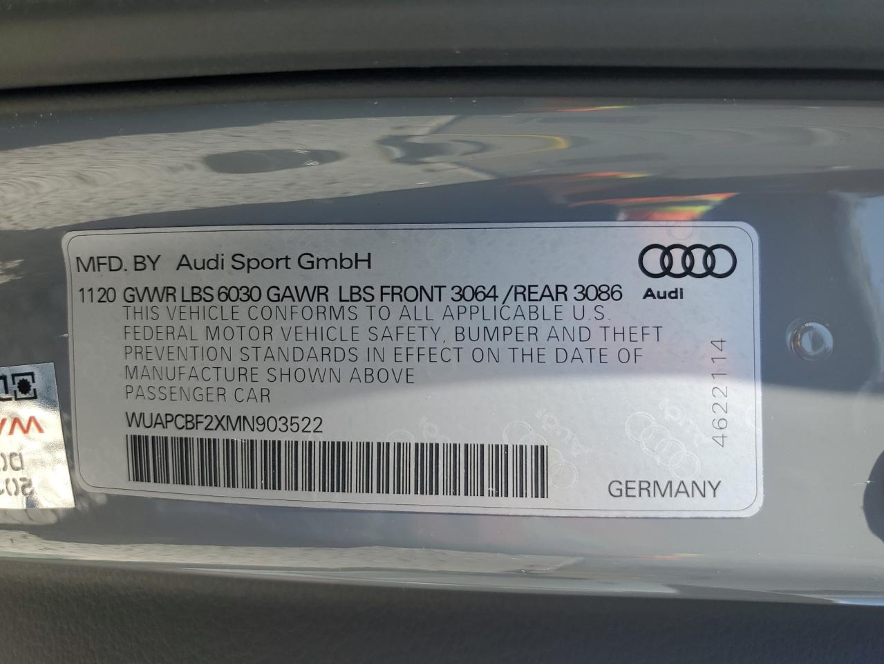 WUAPCBF2XMN903522 Audi S7/rs7 RS7 13