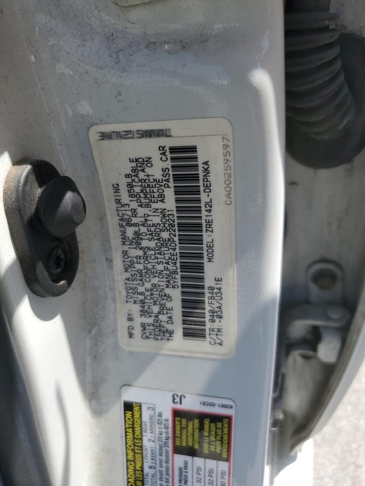 5YFBU4EE4DP220231 2013 Toyota Corolla Base