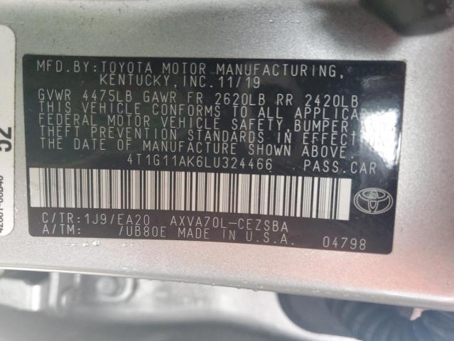 4T1G11AK6LU324466 Toyota Camry SE 12