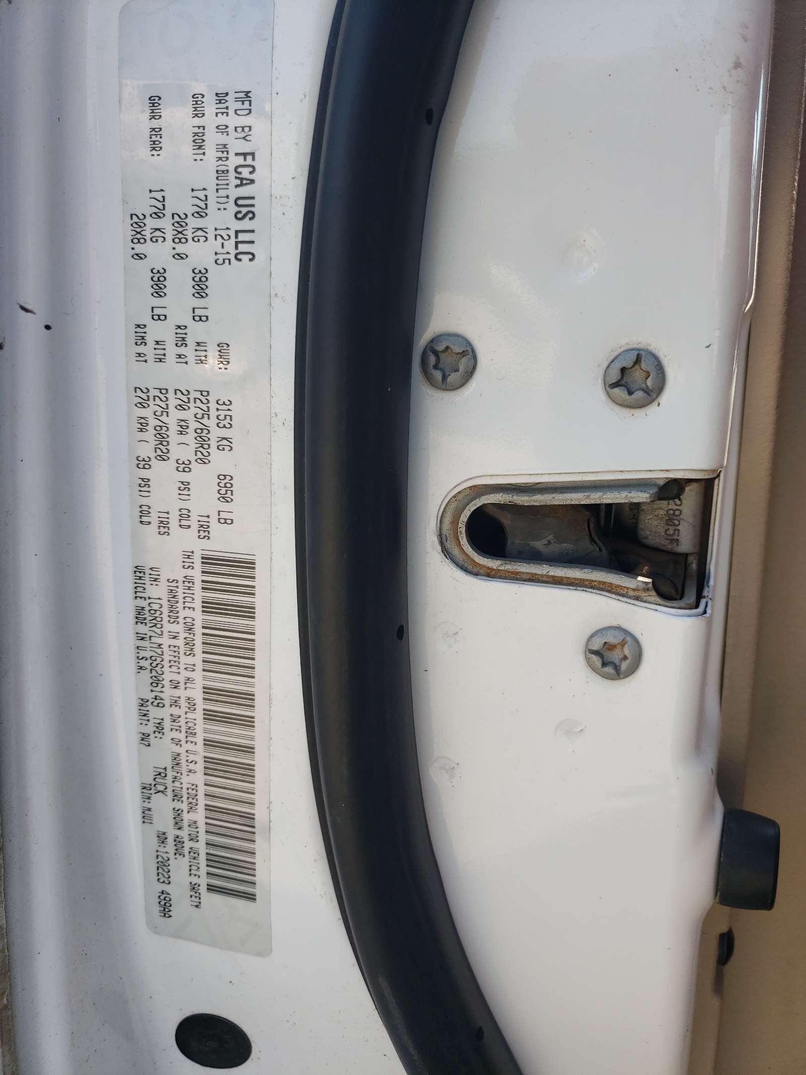 1C6RR7LM7GS206149 2016 Ram 1500 Slt