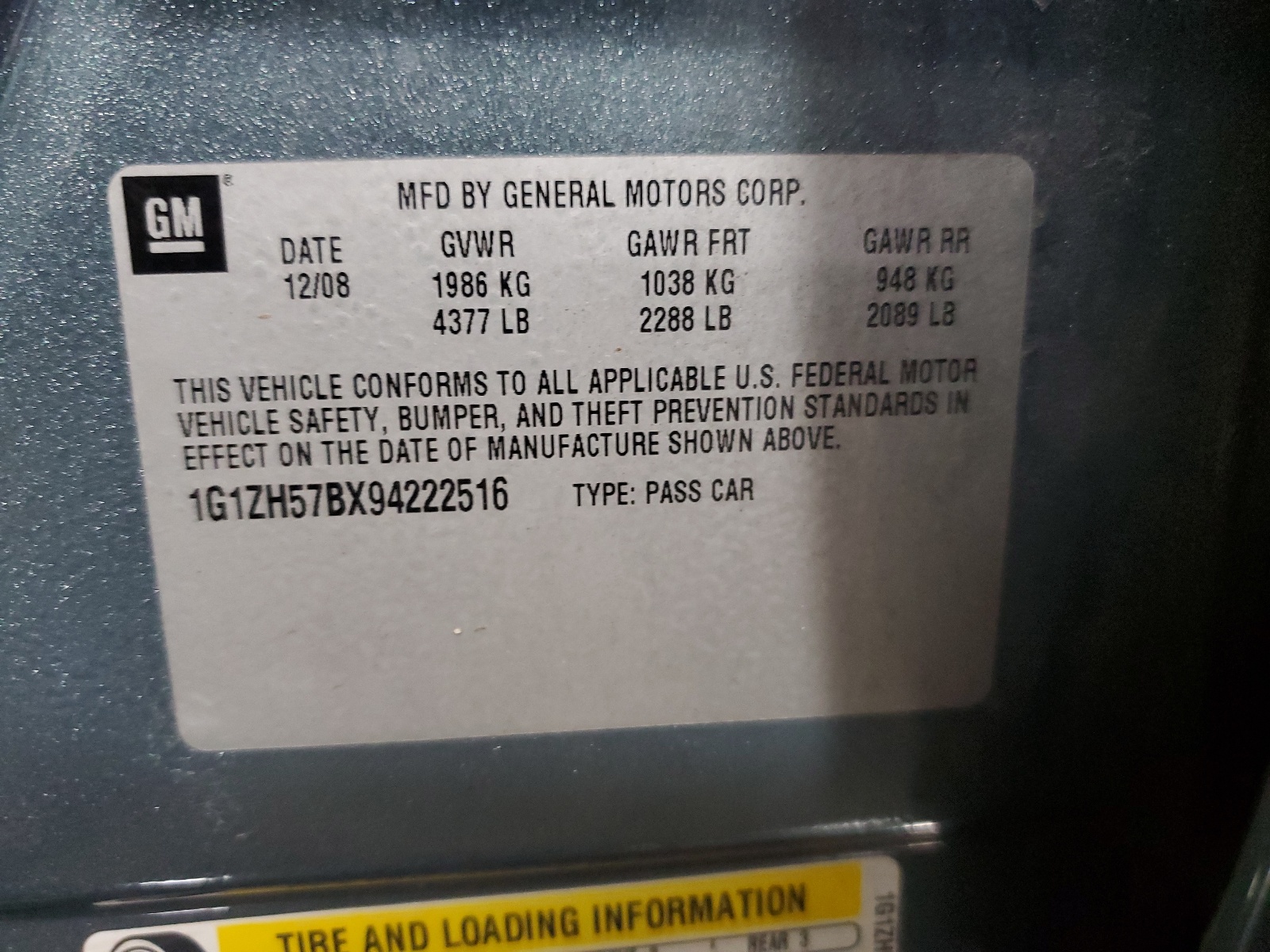 1G1ZH57BX94222516 2009 Chevrolet Malibu 1Lt