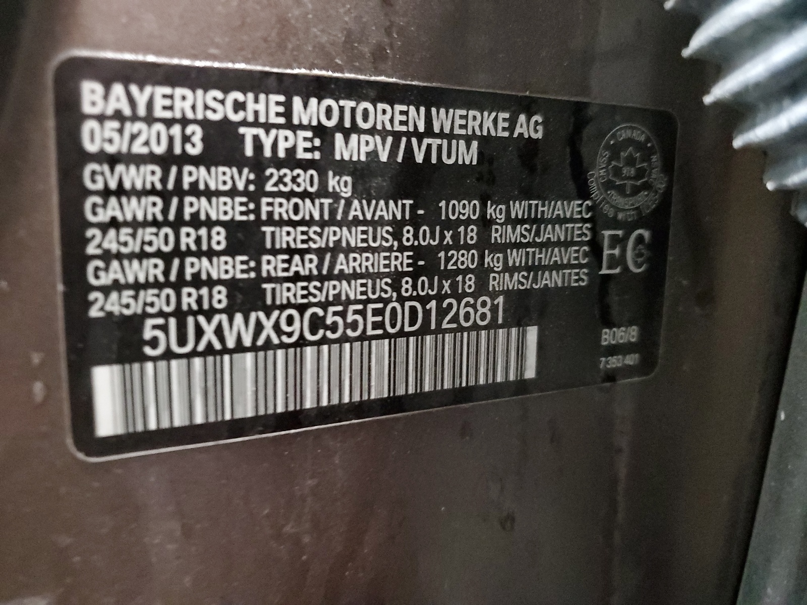 5UXWX9C55E0D12681 2014 BMW X3 xDrive28I