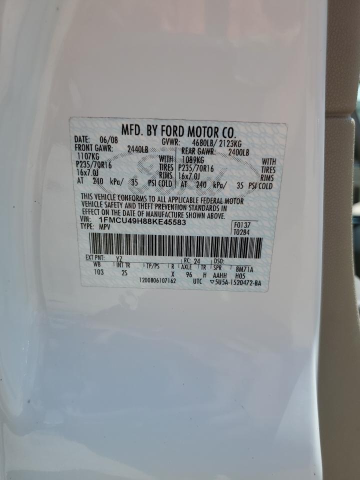 2008 Ford Escape Hev VIN: 1FMCU49H88KE45583 Lot: 66864514