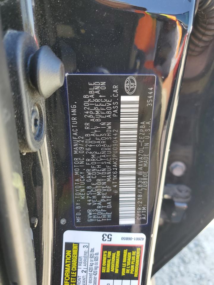 4T1K61AK2PU090442 Toyota Camry XSE 13