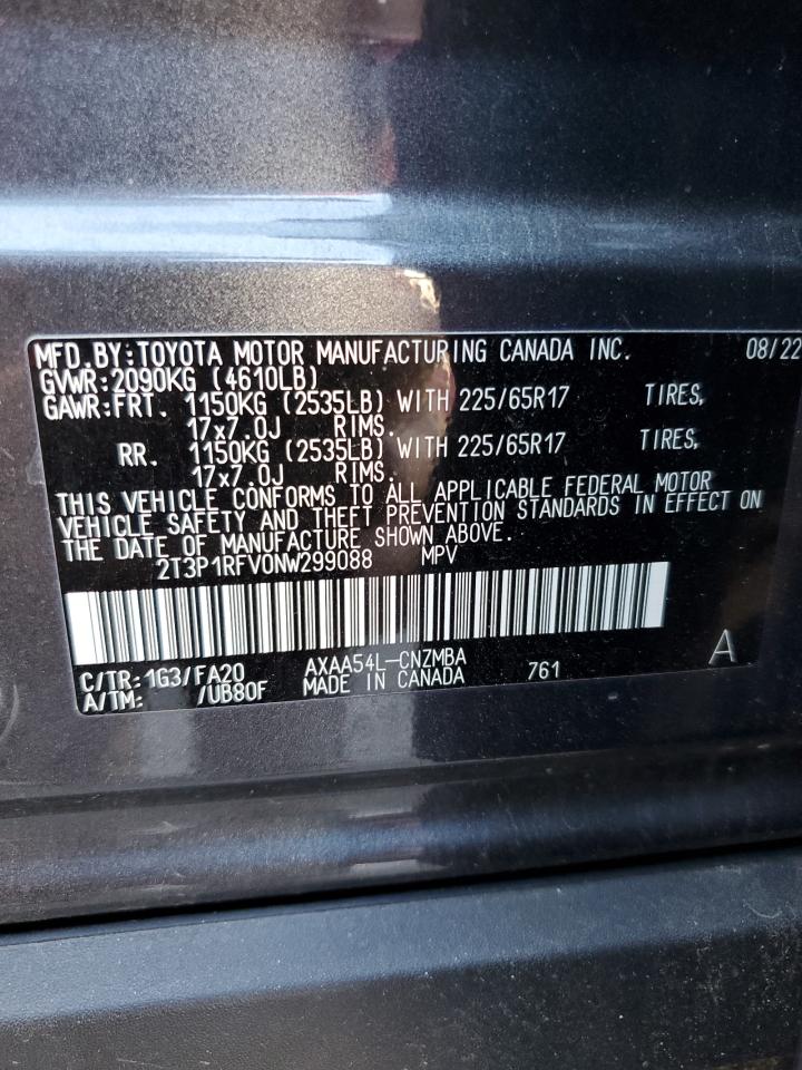 2T3P1RFV0NW299088 2022 Toyota Rav4 Xle