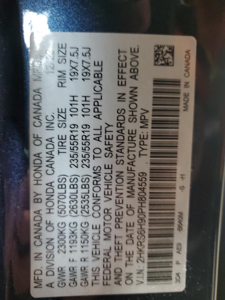 2023 Honda Cr-V Sport Touring VIN: 2HKRS6H90PH804559 Lot: 66747524