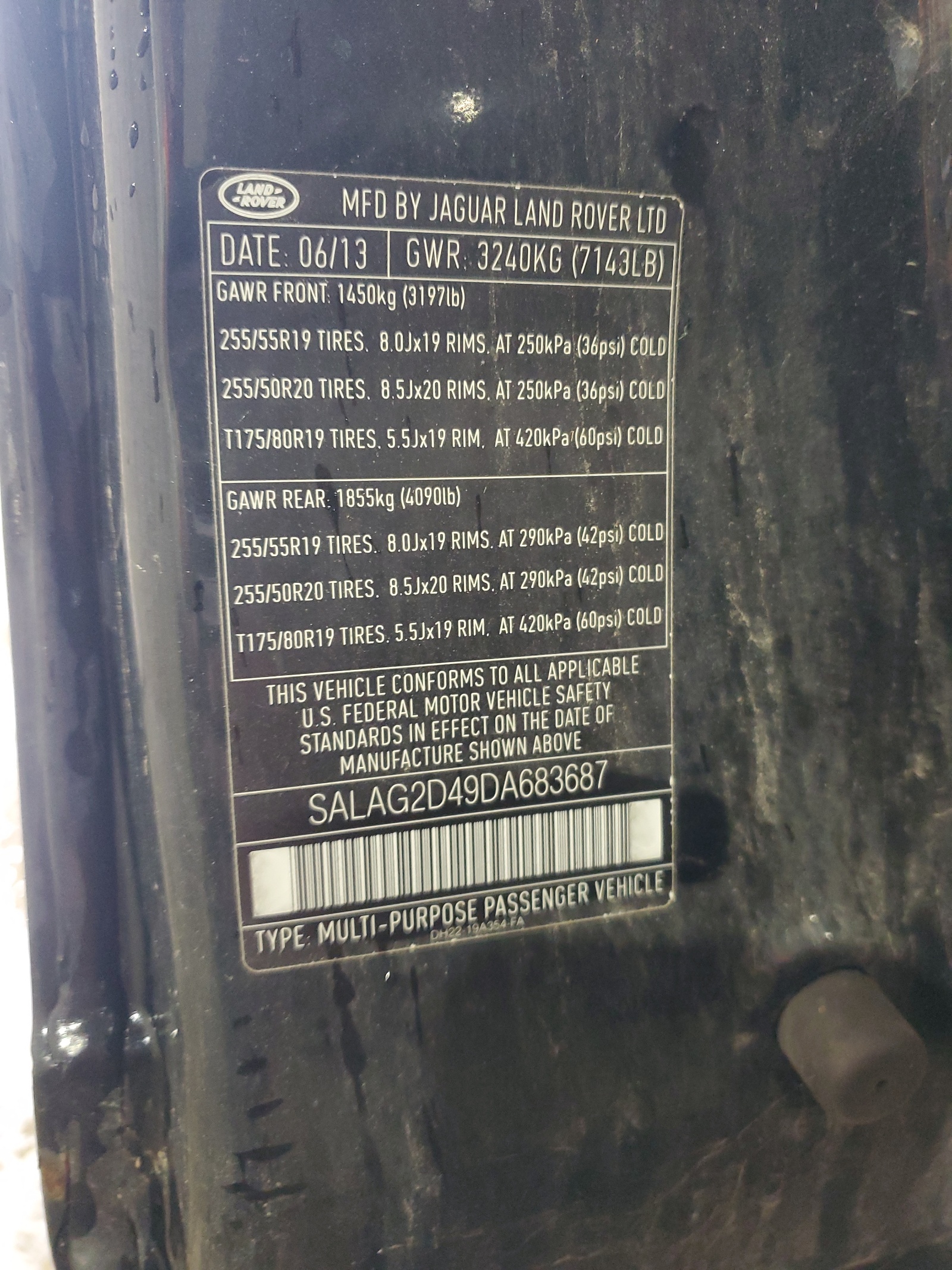 SALAG2D49DA683687 2013 Land Rover Lr4 Hse