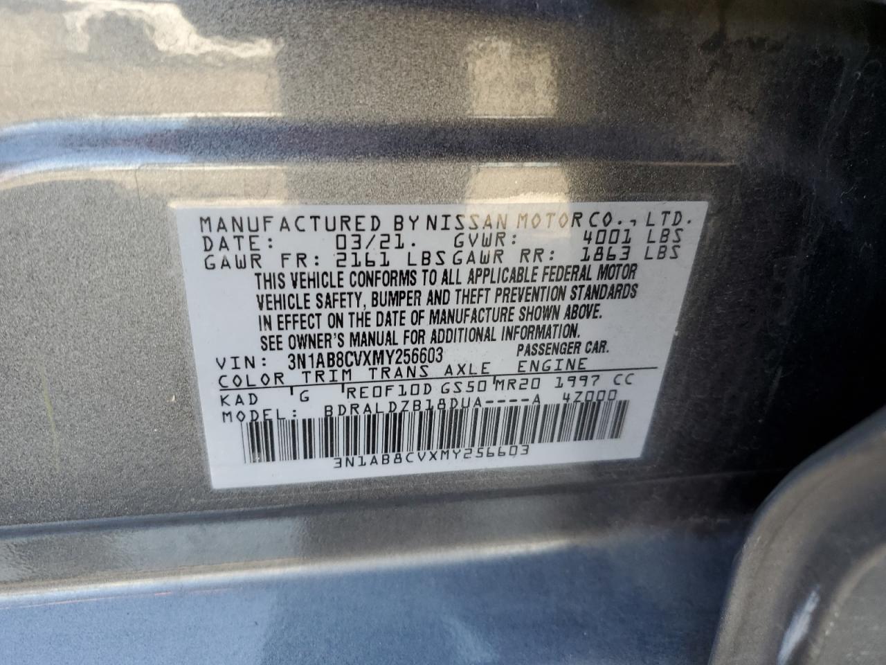 2021 Nissan Sentra Sv VIN: 3N1AB8CVXMY256603 Lot: 66429364