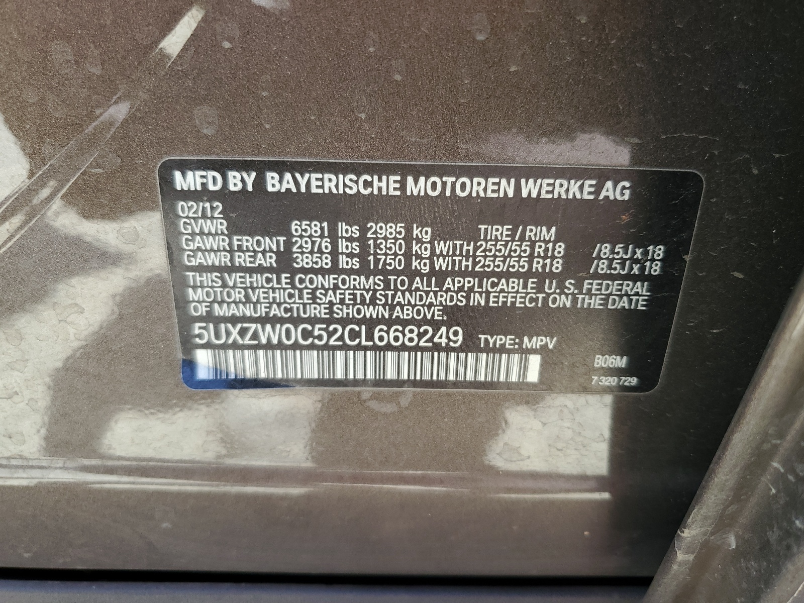 5UXZW0C52CL668249 2012 BMW X5 xDrive35D