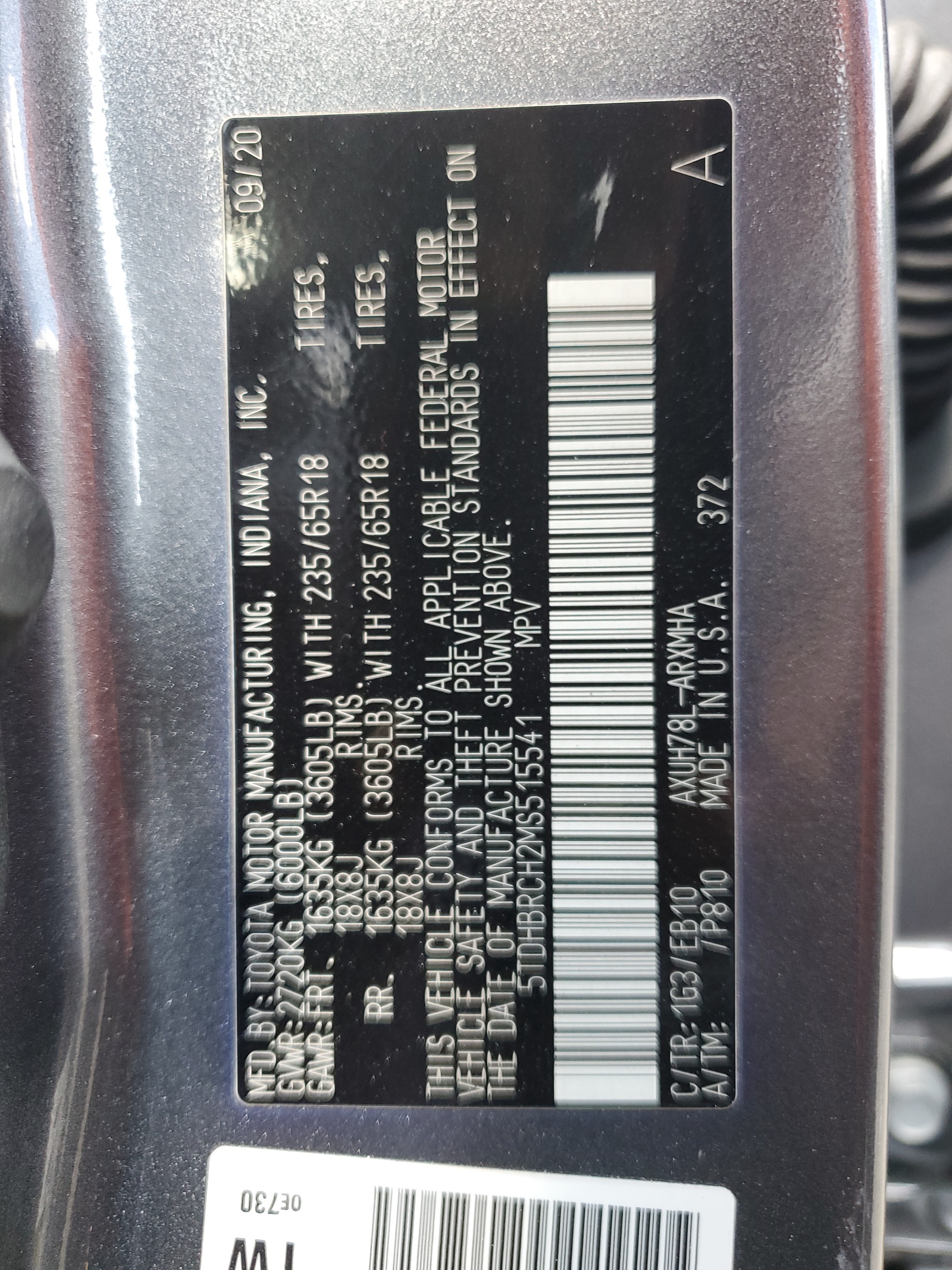 5TDHBRCH2MS515541 2021 Toyota Highlander Hybrid Xle