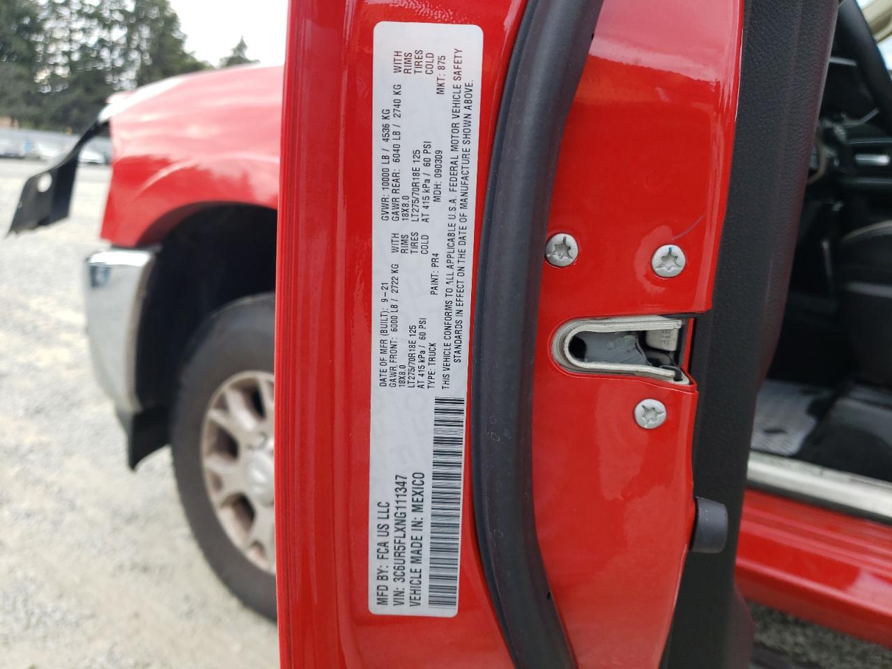 2022 Ram 2500 Laramie VIN: 3C6UR5FLXNG111347 Lot: 67120984