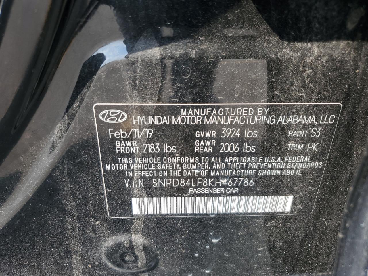 5NPD84LF8KH467786 2019 HYUNDAI ELANTRA - Image 15