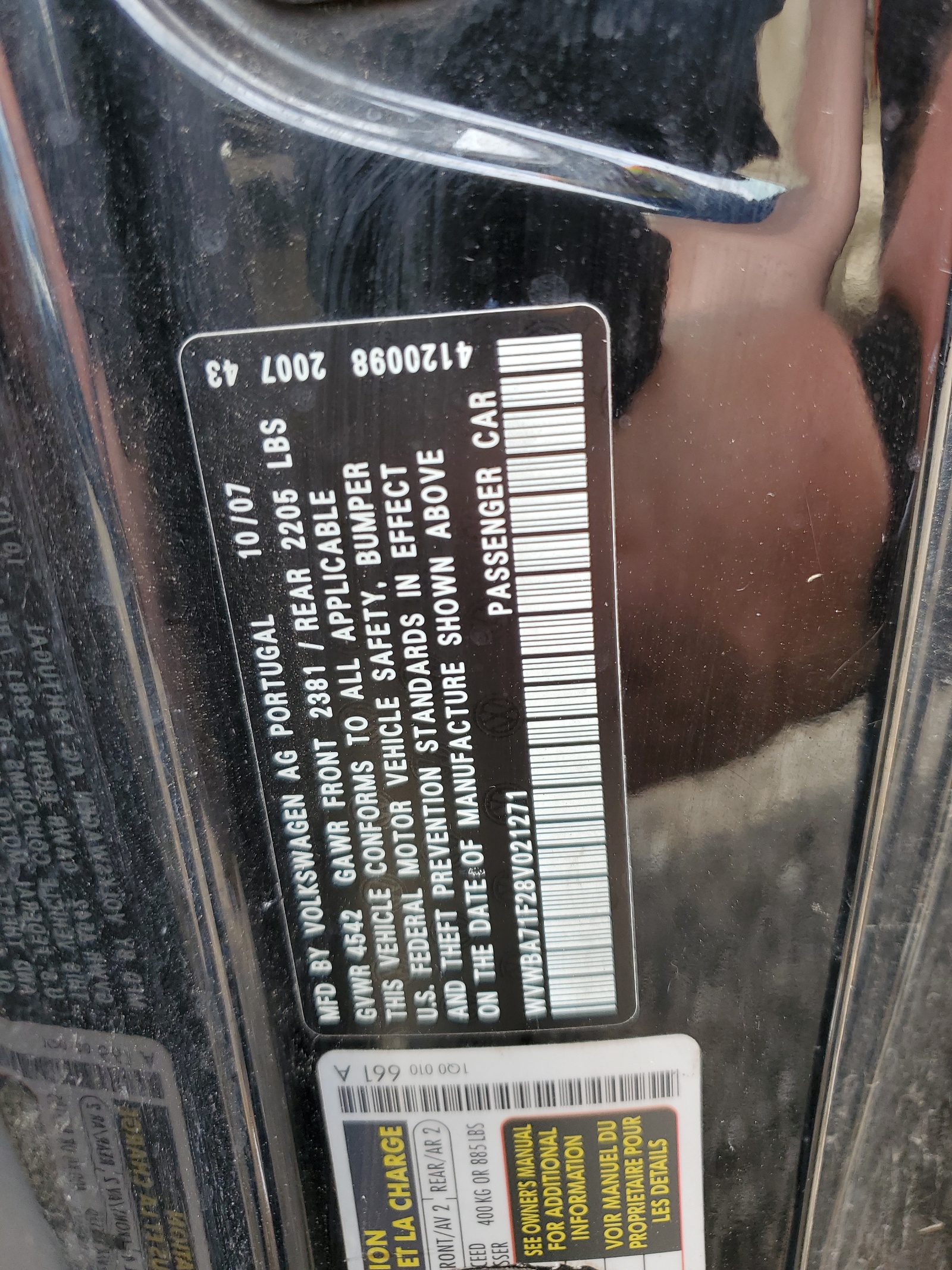 WVWBA71F28V021271 2008 Volkswagen Eos Turbo