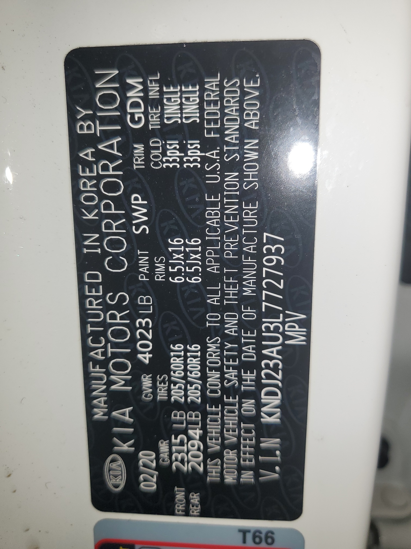 KNDJ23AU3L7727937 2020 Kia Soul Lx