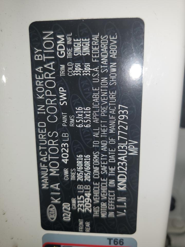 2020 Kia Soul Lx VIN: KNDJ23AU3L7727937 Lot: 66115254