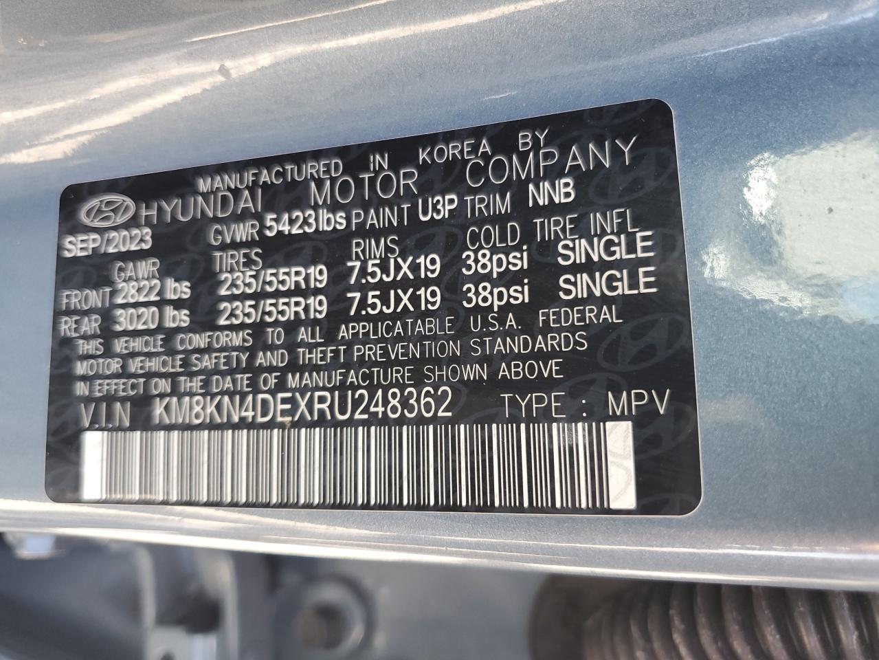 KM8KN4DEXRU248362 2024 Hyundai Ioniq 5 Sel