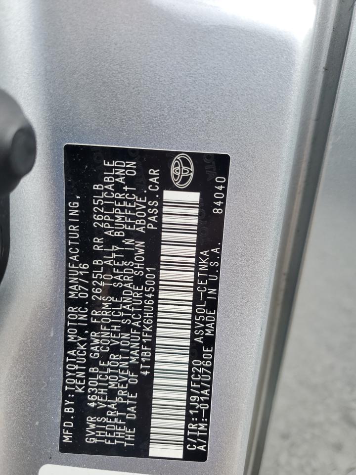 4T1BF1FK6HU645001 2017 TOYOTA CAMRY - Image 14