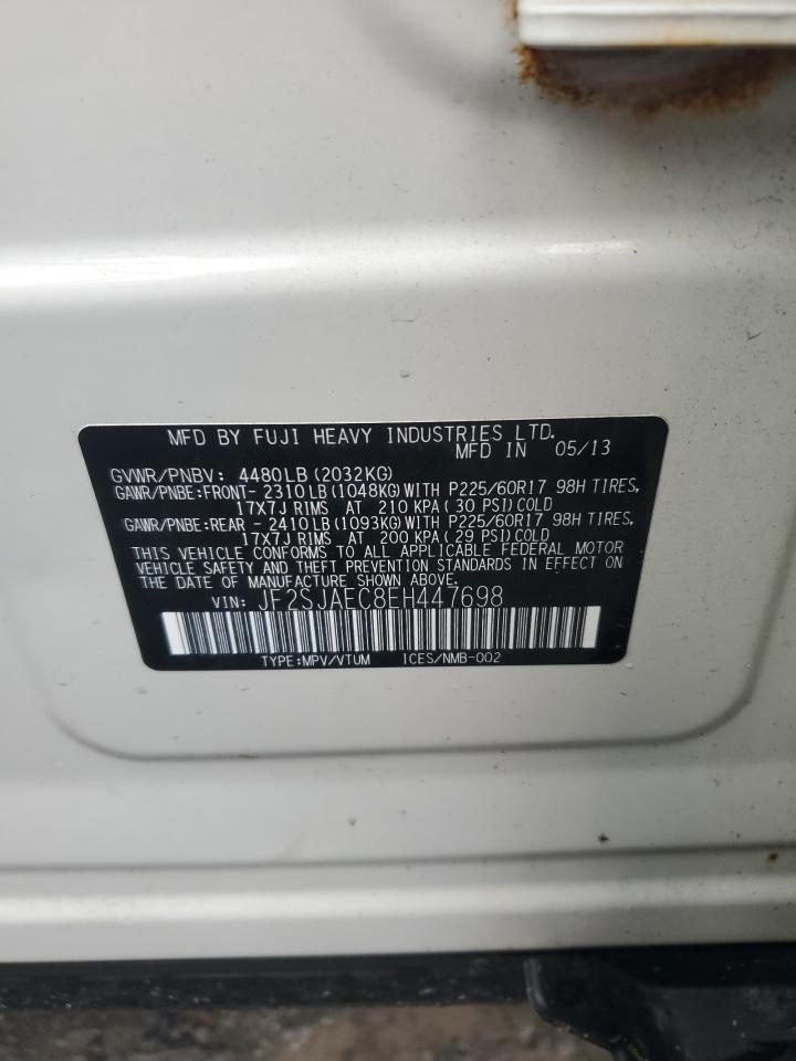 2014 Subaru Forester 2.5I Premium VIN: JF2SJAEC8EH447698 Lot: 65867954