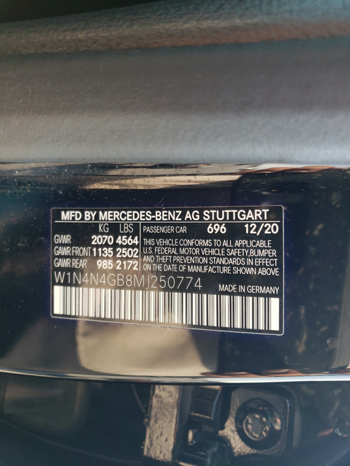 W1N4N4GB8MJ250774 2021 Mercedes-Benz Gla 250
