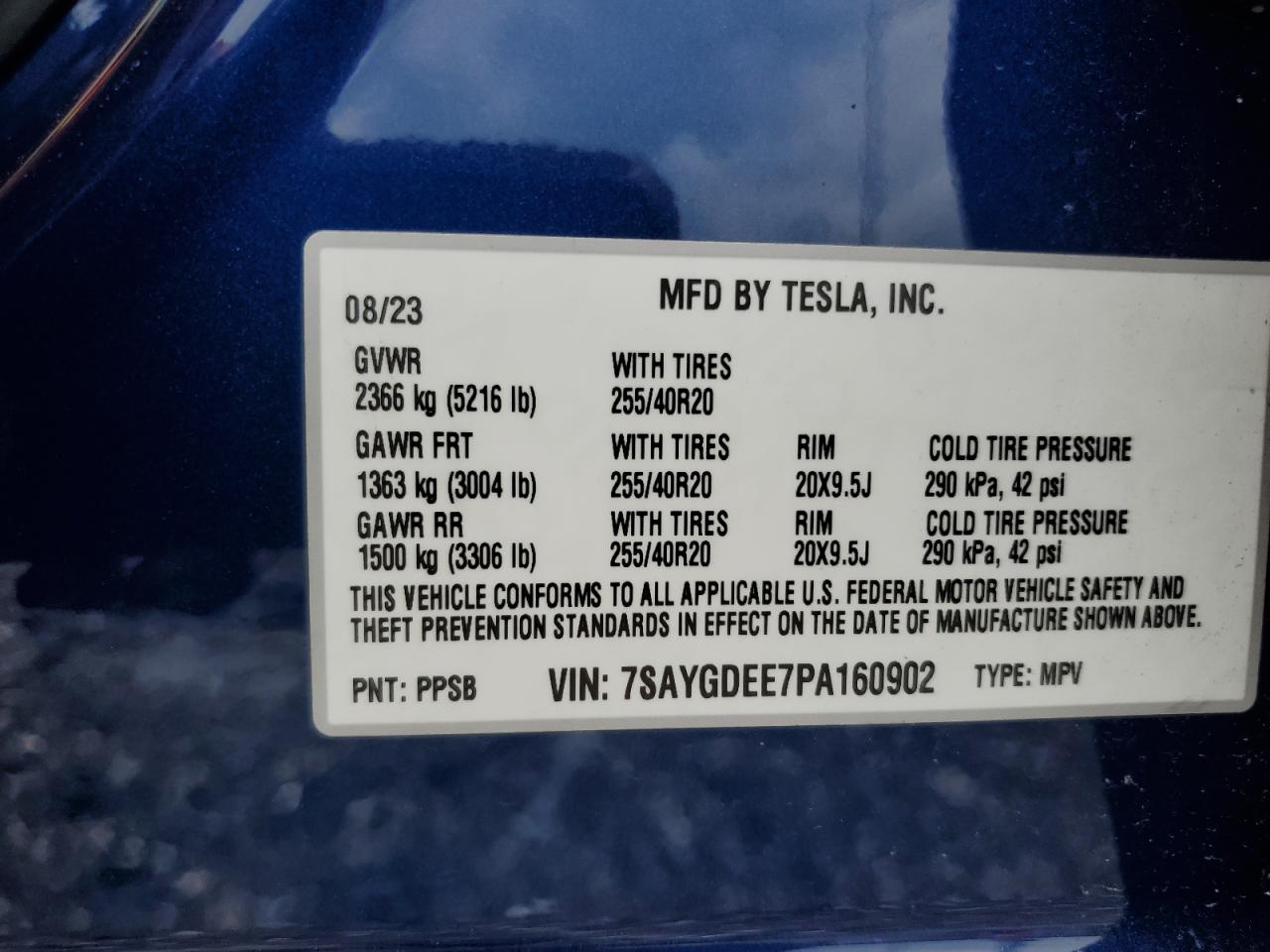 7SAYGDEE7PA160902 2023 Tesla Model Y