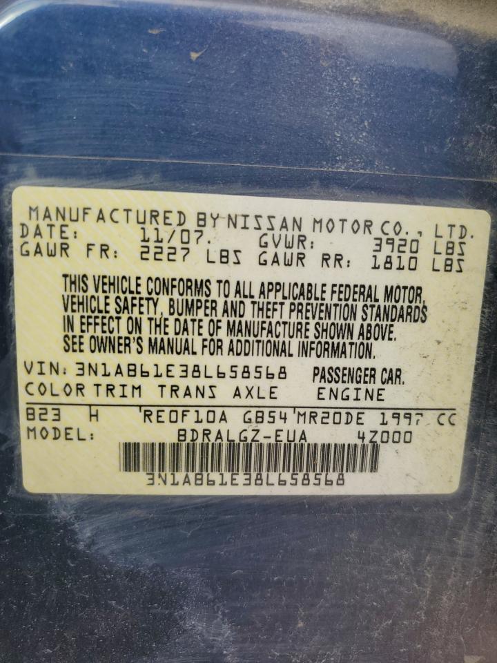 2008 Nissan Sentra 2.0 VIN: 3N1AB61E38L658568 Lot: 67252044