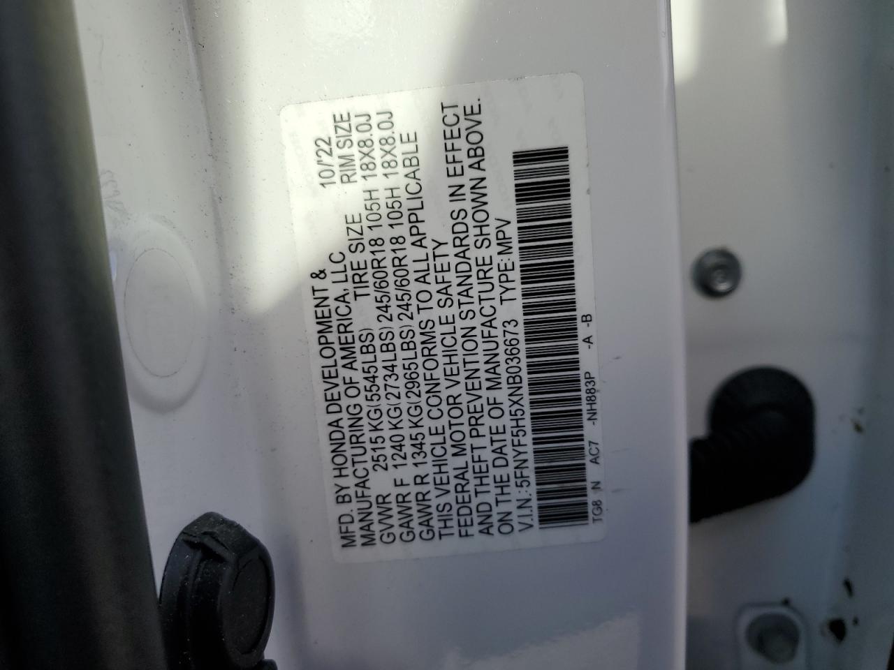 2022 Honda Pilot - Image 15
